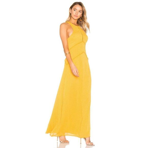 House of Harlow 1960 x Revolve Allegra Mustard Yellow Maxi Dress - Picture 5 of 11